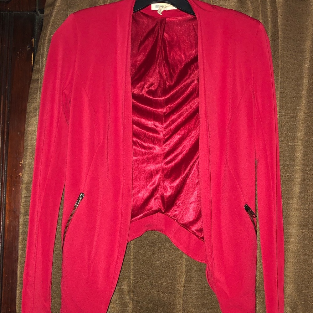 BCBGeneration zipper front tuxedo blazer